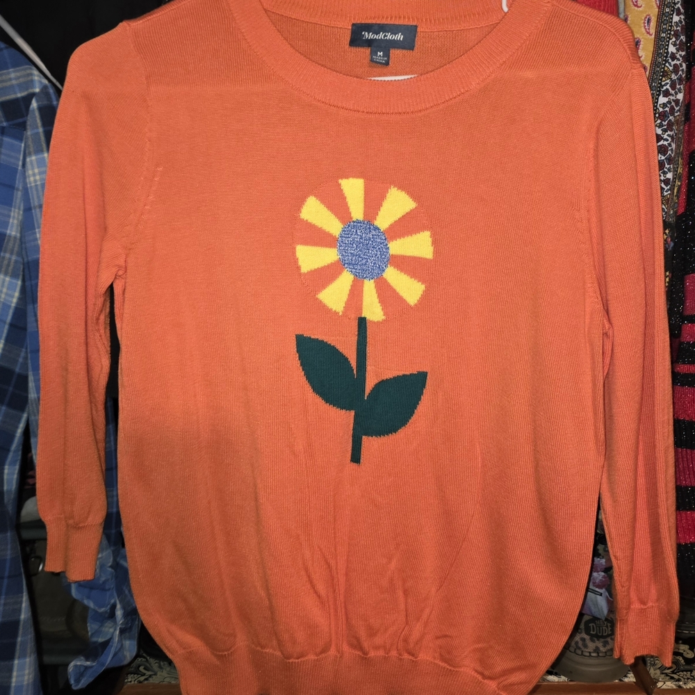 Modcloth Vibrant Orange Sweater